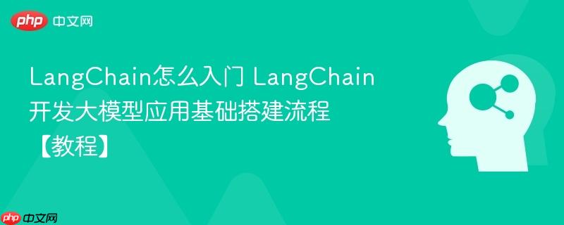langchain怎么入门 langchain开发大模型应用基础搭建流程【教程】