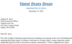AI“吃电”账单谁来付？美议员向7家数据中心公司发出问责信