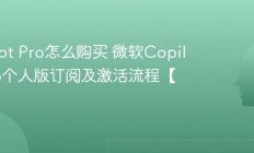 Copilot Pro怎么购买 微软Copilot Pro个人版订阅及激活流程【教程】
