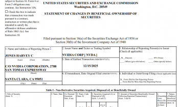 套现4400万美元！英伟达董事减持 此前已持股三十年之久…