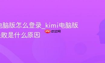 Kimi电脑版怎么登录_kimi电脑版登录失败是什么原因