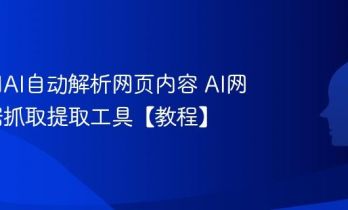 如何用AI自动解析网页内容 AI网页数据抓取提取工具【教程】