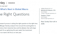 从AI到机器人！摩根士丹利：这五大主题将驱动2026年市场走向