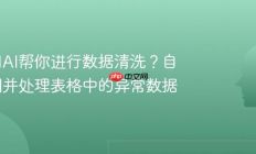 如何用AI帮你进行数据清洗？自动识别并处理表格中的异常数据
