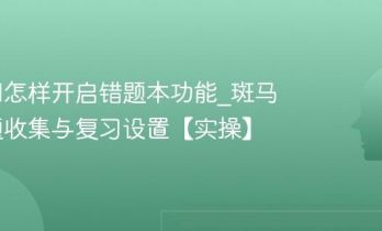 斑马AI怎样开启错题本功能_斑马AI错题收集与复习设置【实操】