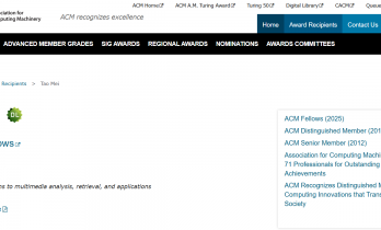 智象未来创始人兼首席执行官梅涛博士当选2025 ACM Fellow