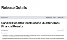 存储大厂喜报连连！闪迪业绩、指引双超预期 盘后股价大涨15%