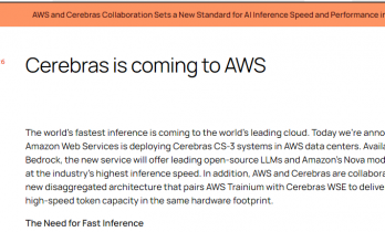 亚马逊与Cerebras合作部署AI推理芯片 挑战英伟达市场主导地位